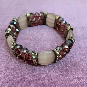Purple double layered Crystal Bracelet